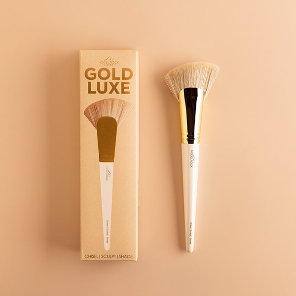 Modelrock Gold Luxe Makeup Brush - Chisel-Sculpt-Shade