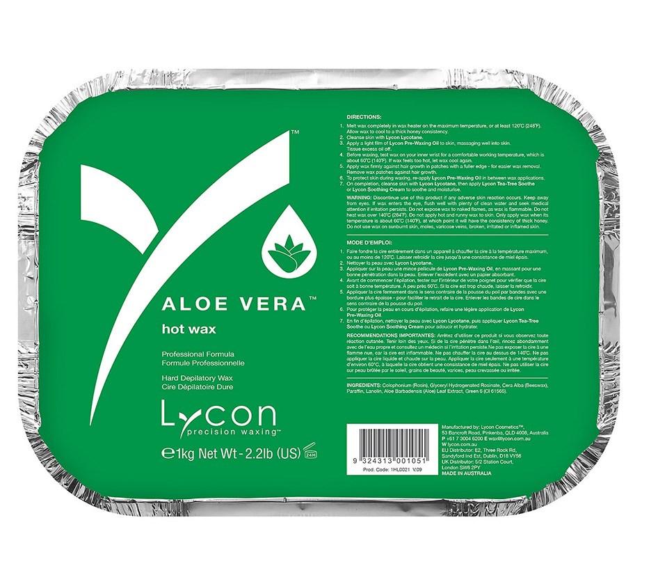Lycon Aloe Vera Hot Wax With Cooling Aloe Vera Exceptional Grip -  1kg
