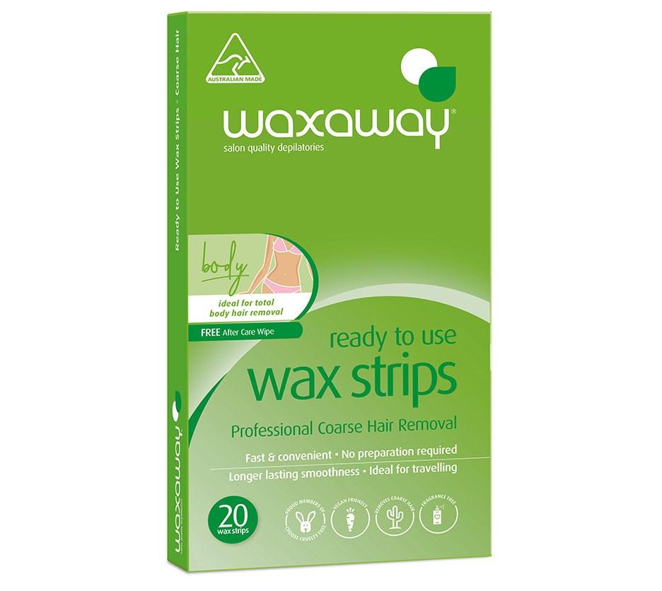 Waxaway Ready To Use Body Strips - 20 Pack