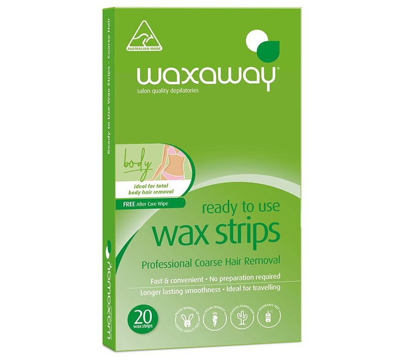 Waxaway Ready To Use Body Strips - 20 Pack