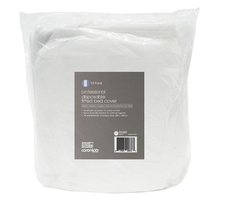 CaronLab Disposable Fitted Bed Sheet Cover - 10 Pack