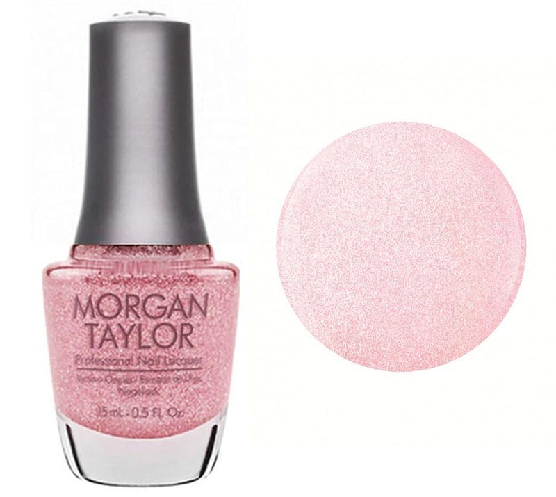 Morgan Taylor Ambience - Sheer Pink with Silver Frost