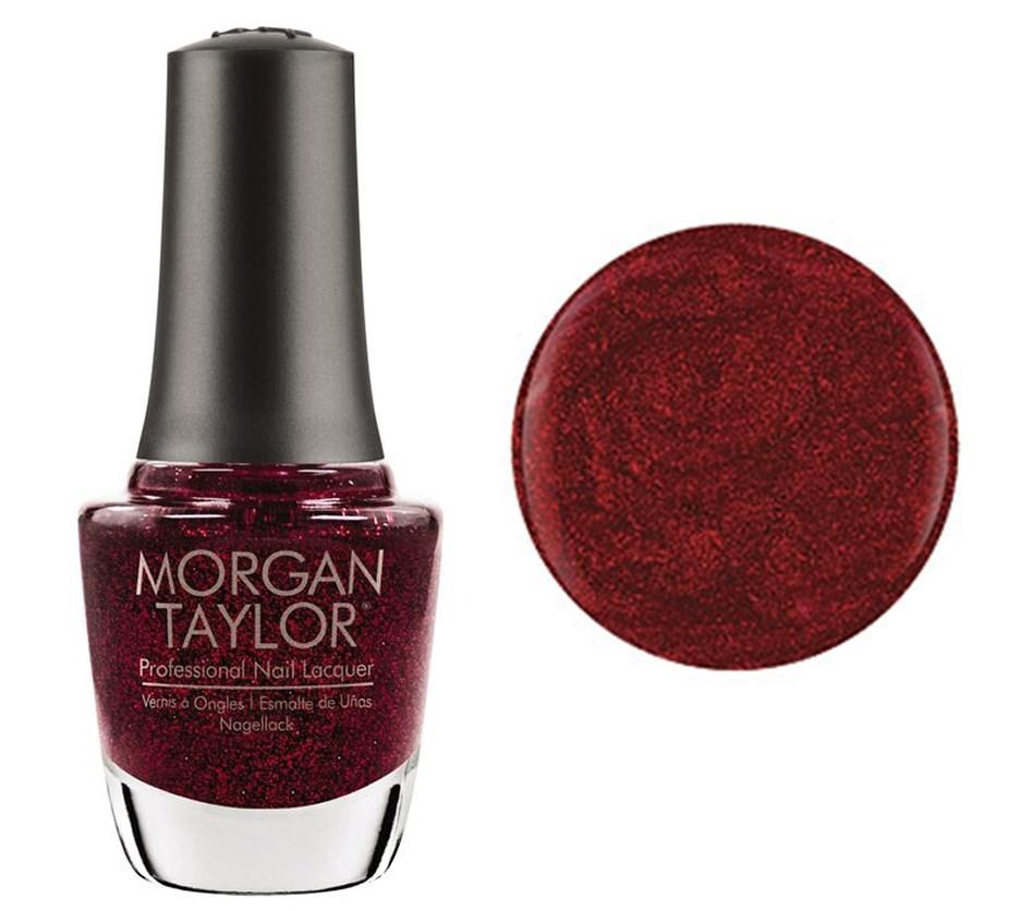 Morgan Taylor Good Gossip - Red Glitter