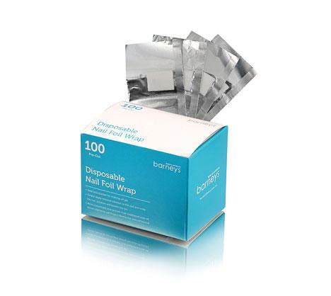 Barneys Pre-cut Foil Nail Wrap - Box of 100