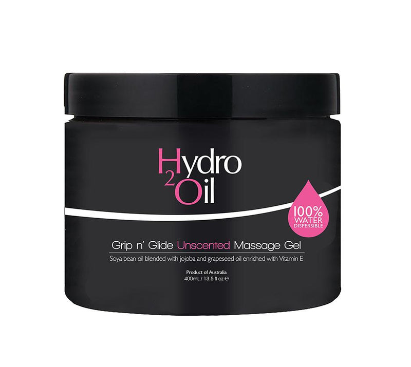 CaronLab Hydro 2 Oil Grip n Glide Massage Gel - Unscented 400ml