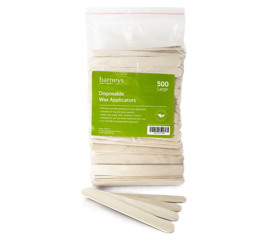 Barneys Disposable Wooden Wax Applicators - Large Size (500 per bag)