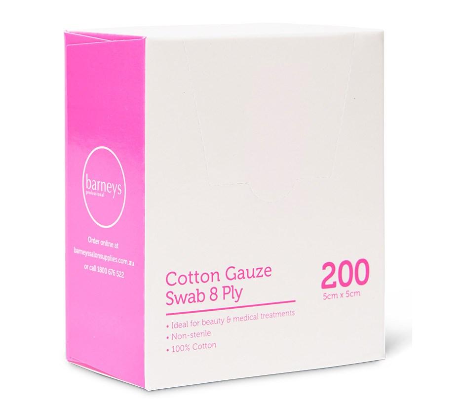 Barneys Gauze Swab 8 Ply 5x5cm - Pack of 200