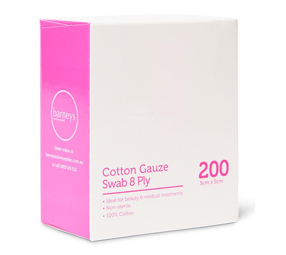 Barneys Gauze Swab 8 Ply 5x5cm - Pack of 200