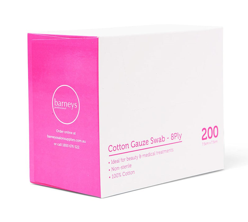 Barneys Gauze Swab 8 Ply 7.5x7.5cm - Pack of 200 - 2 Units