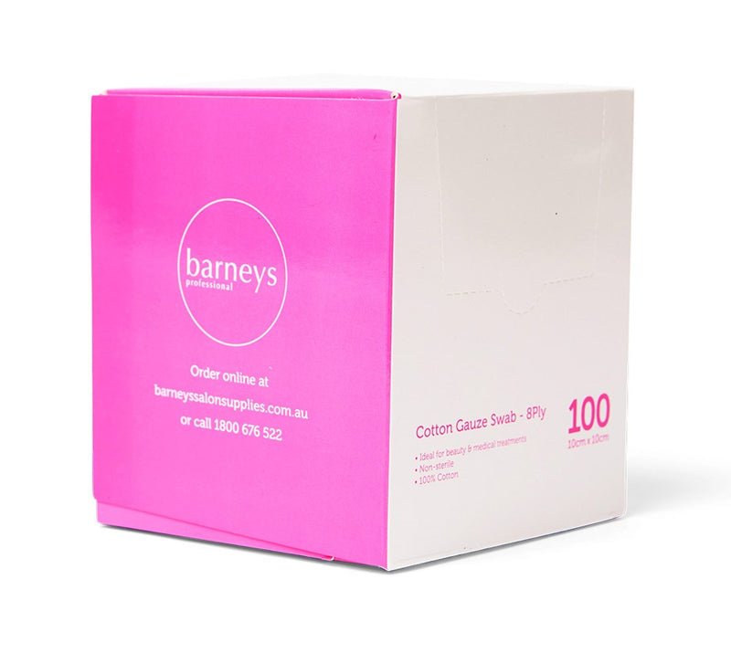 Barneys Gauze Swab 8 Ply 10 x 10cm - Pack of 100 - 2 Units