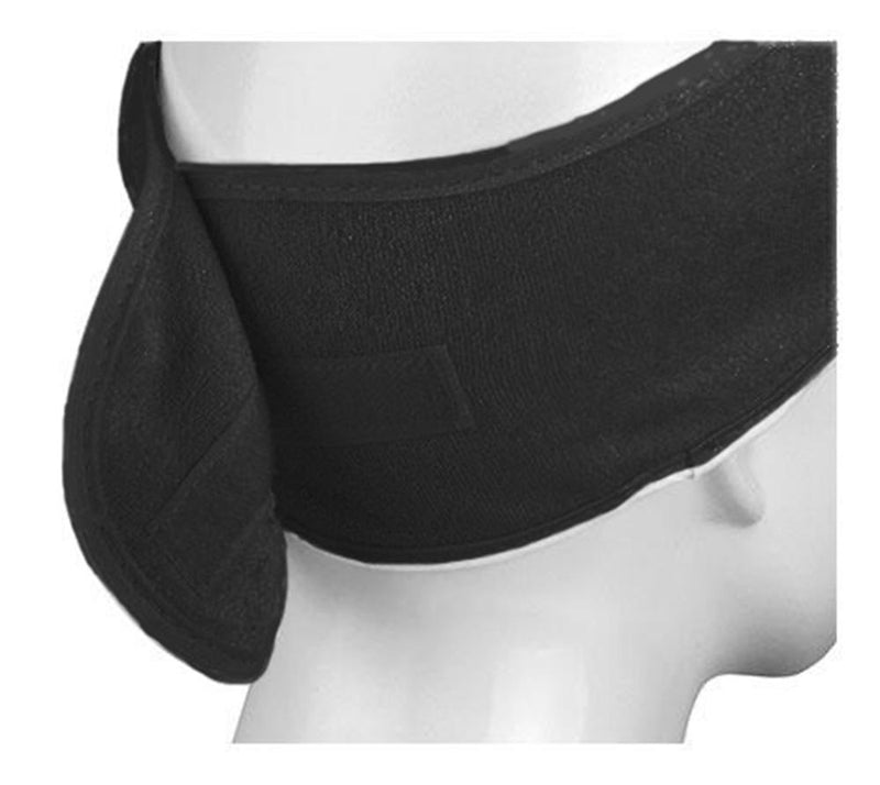 Barneys Terry Towel Headband with Velcro -Black