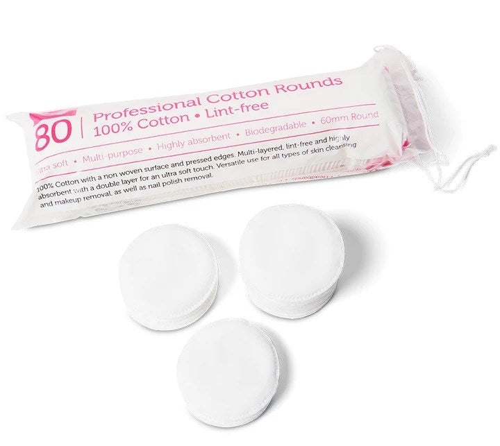 Barneys Professional Cotton Round - Pack of 80 - 24 Units
