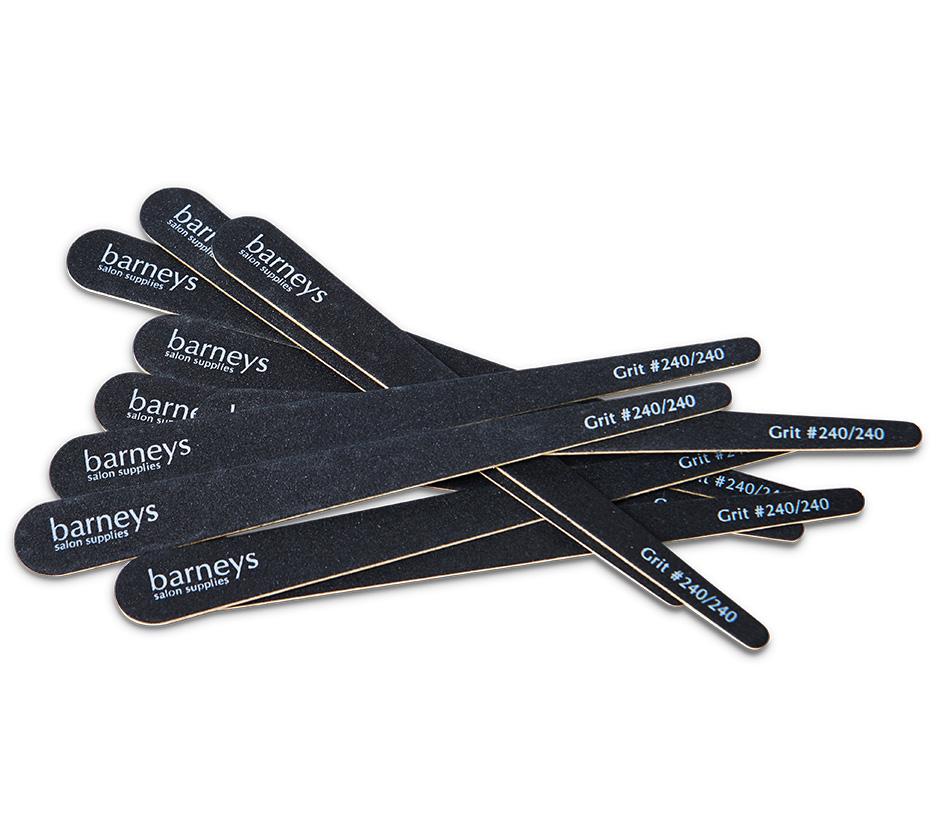 Barneys Disposable Tapered Nail File Grit # 240/240 - Pack of 10