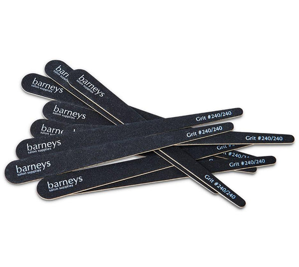 Barneys Disposable Tapered Nail File Grit # 240/240 - Pack of 10