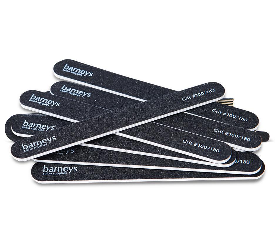 Barneys Cushioned Nail File - Pack of 10 Grit #100/180