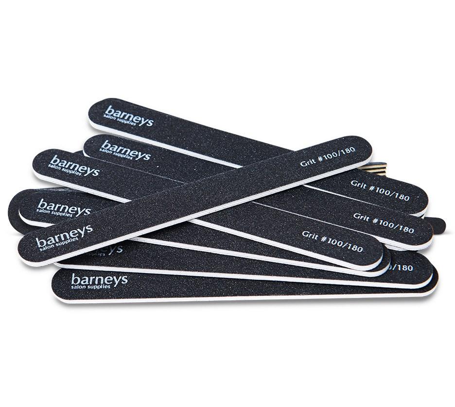 Barneys Cushioned Nail File - Pack of 10 Grit #100/180