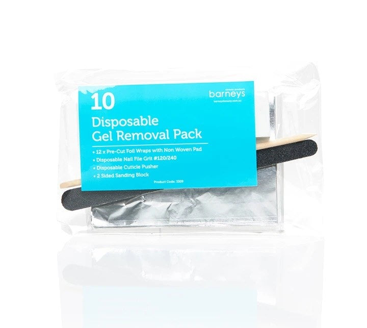 Barneys Gel Removal Pack - Foil, File & Buffer - 10 Units