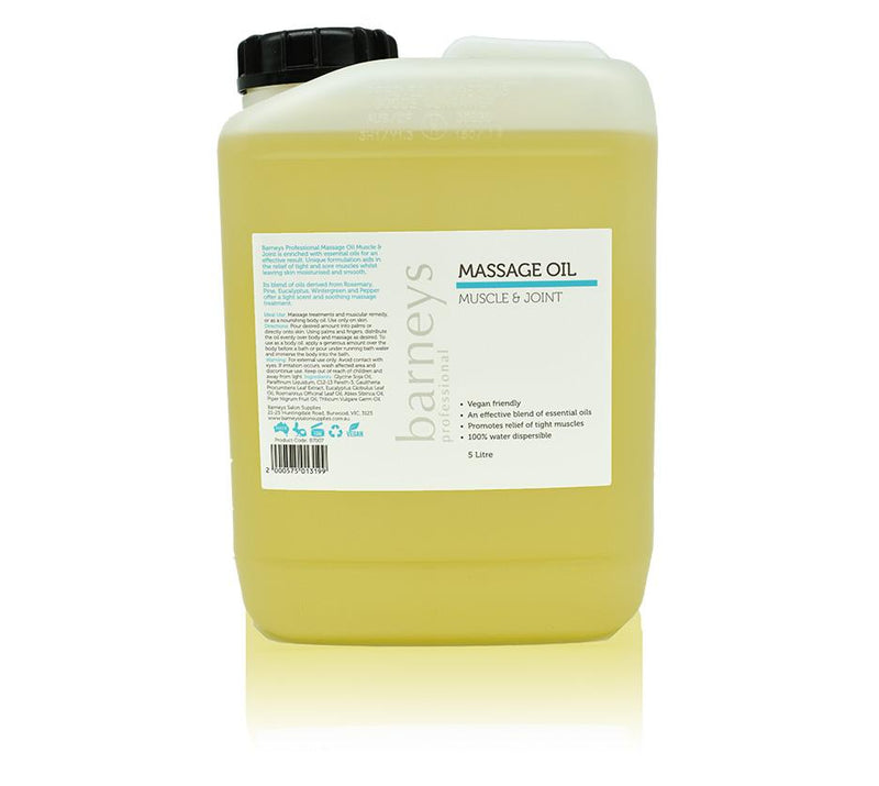 Barneys Muscle & Joint Massage Oil - 5 Litre