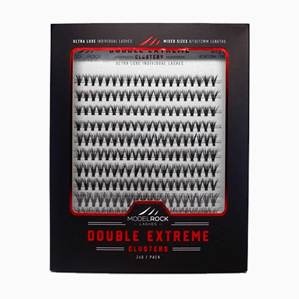 Modelrock Ultra Luxe Double Extreme MIXED LENGTHS 40 hairs – 240 Cluster Pack