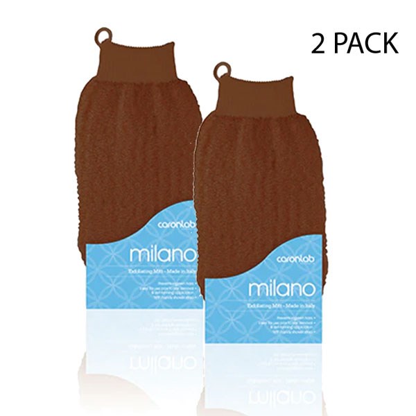 CaronLab Milano Exfoliating Mitt Brown - 2 Units