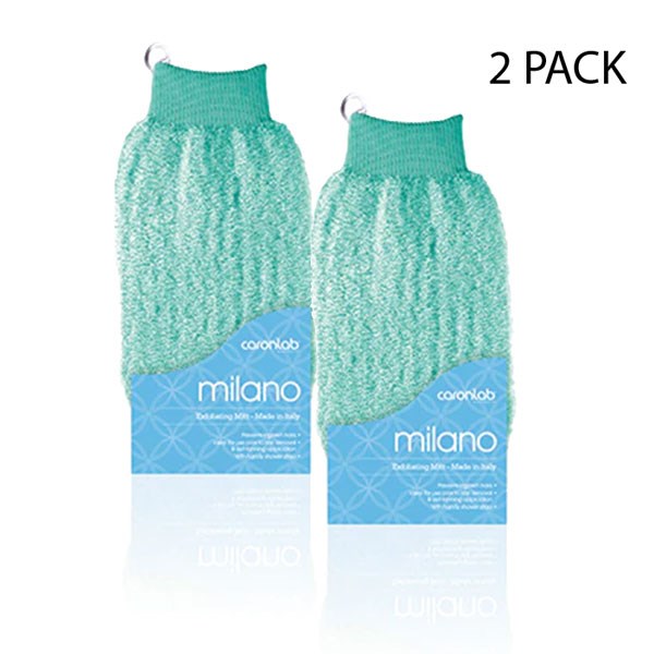 CaronLab Milano Exfoliating Mitt Pastel Green  - 2 Units