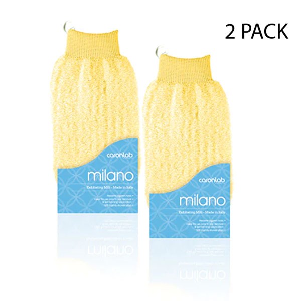 CaronLab Milano Exfoliating Mitt Yellow - 2 Units