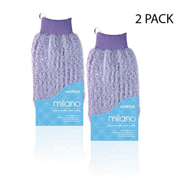 CaronLab Milano Exfoliating Mitt Violet - 2 Units