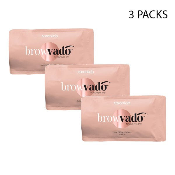 CaronLab Browvado Brow Beaters - 50 Pack - 3 Units