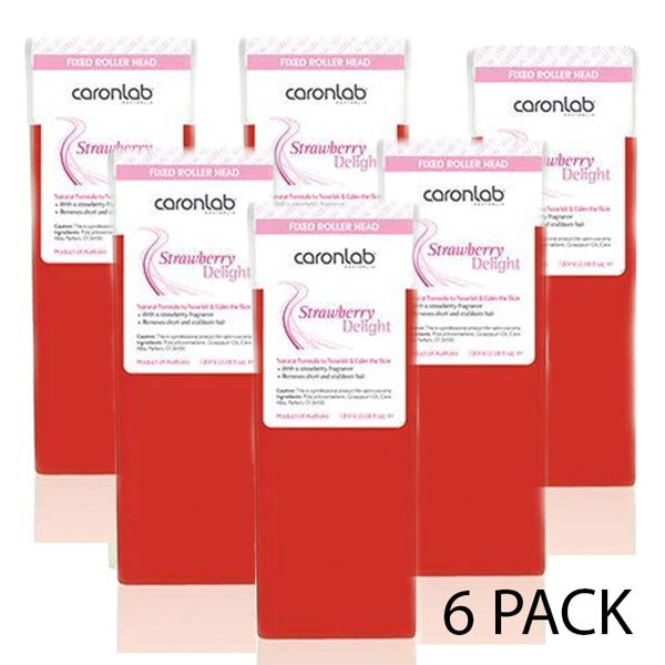 CaronLab Strawberry Delight Fixed Head Cartridge Wax - 100ml - 6 Units