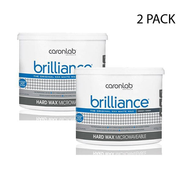 CaronLab Brilliance Hard Wax - 400g Microwavable - 2 Units