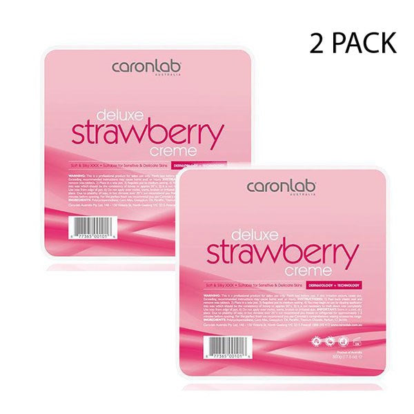 CaronLab Strawberry Creme Hard Wax - 500g Pallet Tray - 2 Units