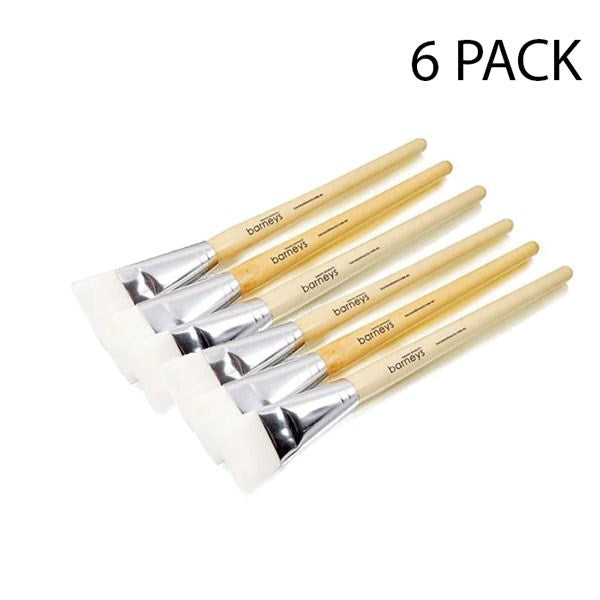 Barneys Facial Mask Brush Wooden Handle 30mm Brush - 6 Units