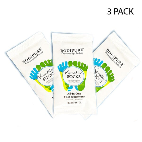 Bodipure Keratin Foot Sock Natural Moisturising Treatment - Professional - 3 Units