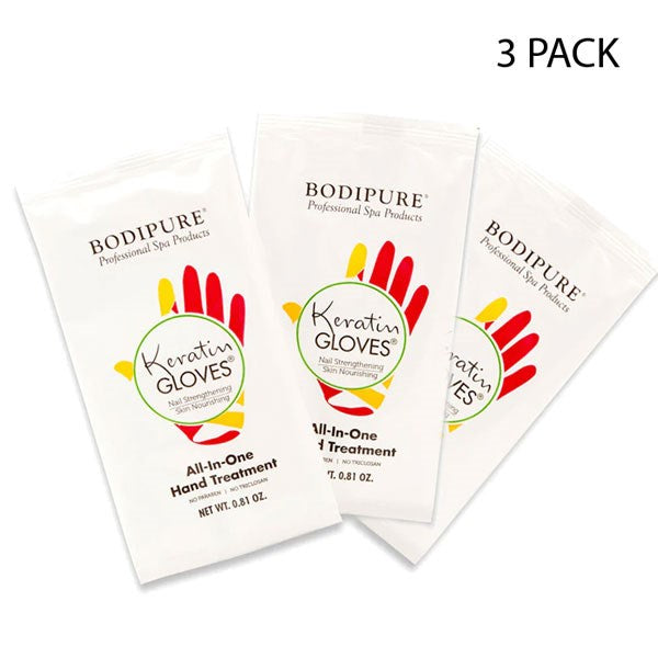 Bodipure Keratin Glove Natural Moisturising Treatment - Professional - 3 Units