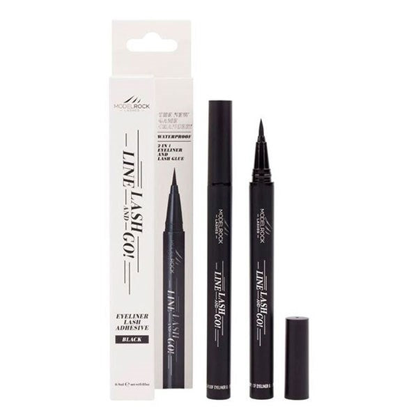 Modelrock  LINE-LASH & GO  2-in-1 Eyeline + Lash Adhesive Pen  -  'BLACK'