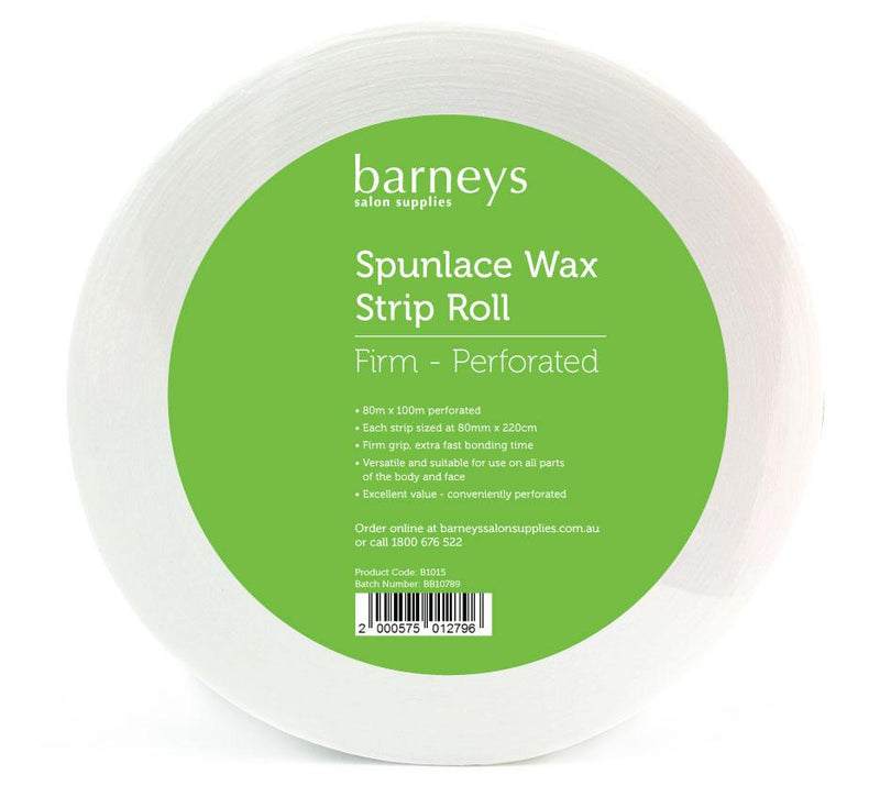Barneys Spunlace White Wax Strip Roll FIRM - Perforated