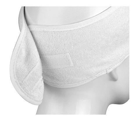 Barneys Terry Towel Headband with Velcro - White - 3 Units